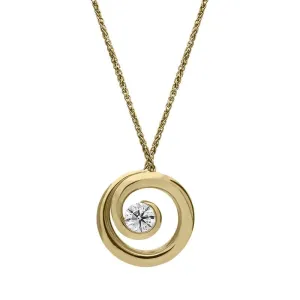 18ct Yellow Gold 0.48ct Diamond Swirl Necklace