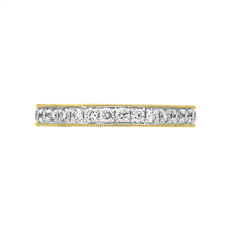 18ct Yellow Gold Diamond Fifteen Stone Half Eternity Ring