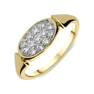 18ct Yellow Gold Vintage Style Diamond Ring