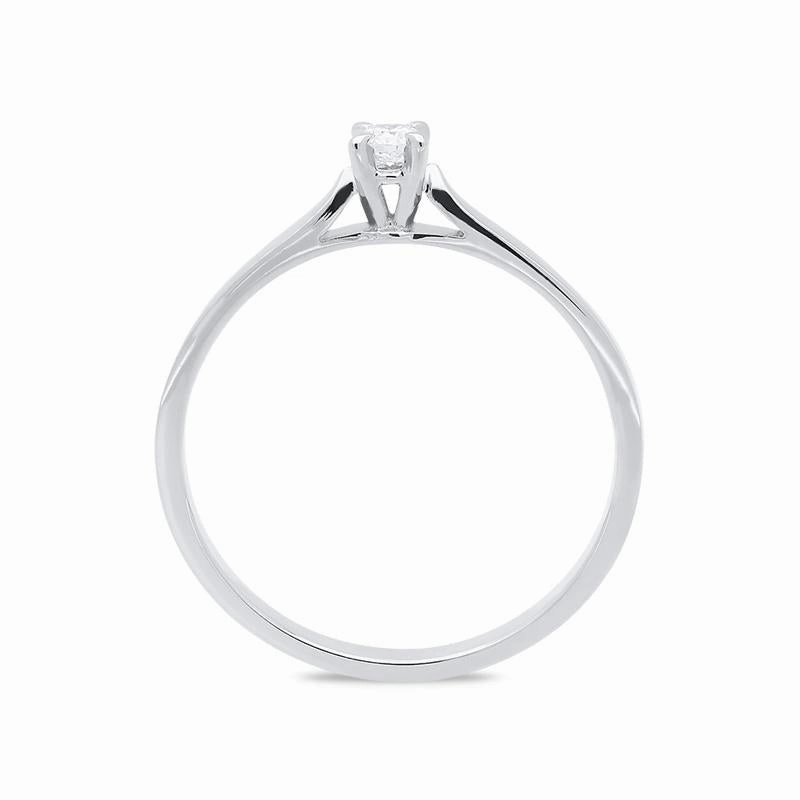 18ct White Gold 0.07ct Brilliant Cut Diamond Solitaire Ring