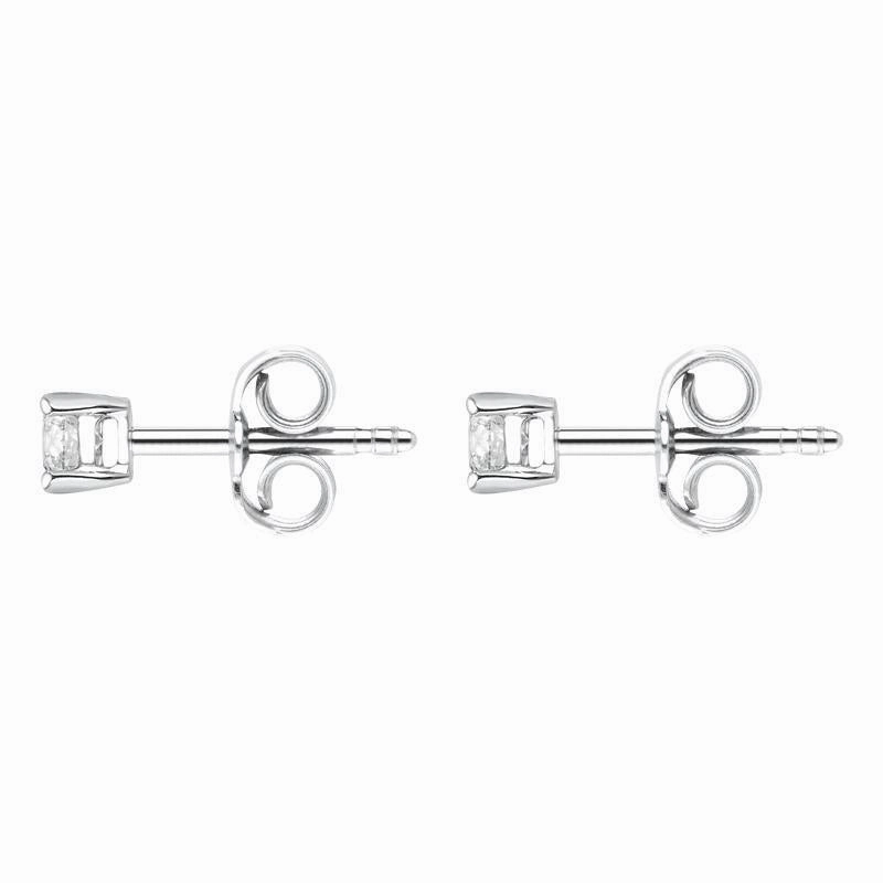 18ct White Gold 0.15ct Diamond Solitaire Stud Earrings