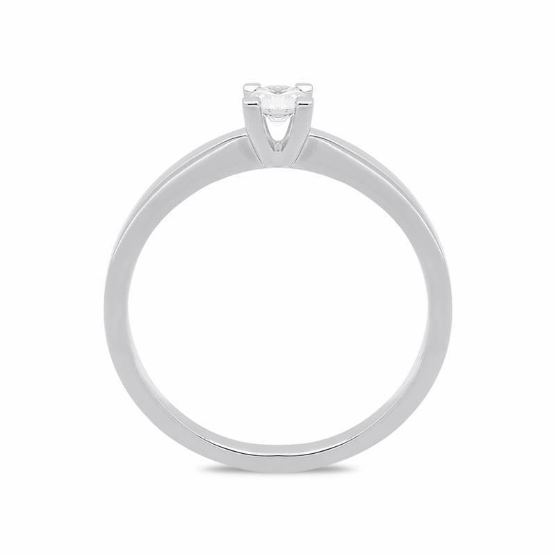 18ct White Gold 0.16ct Brilliant Cut Diamond Solitaire Ring