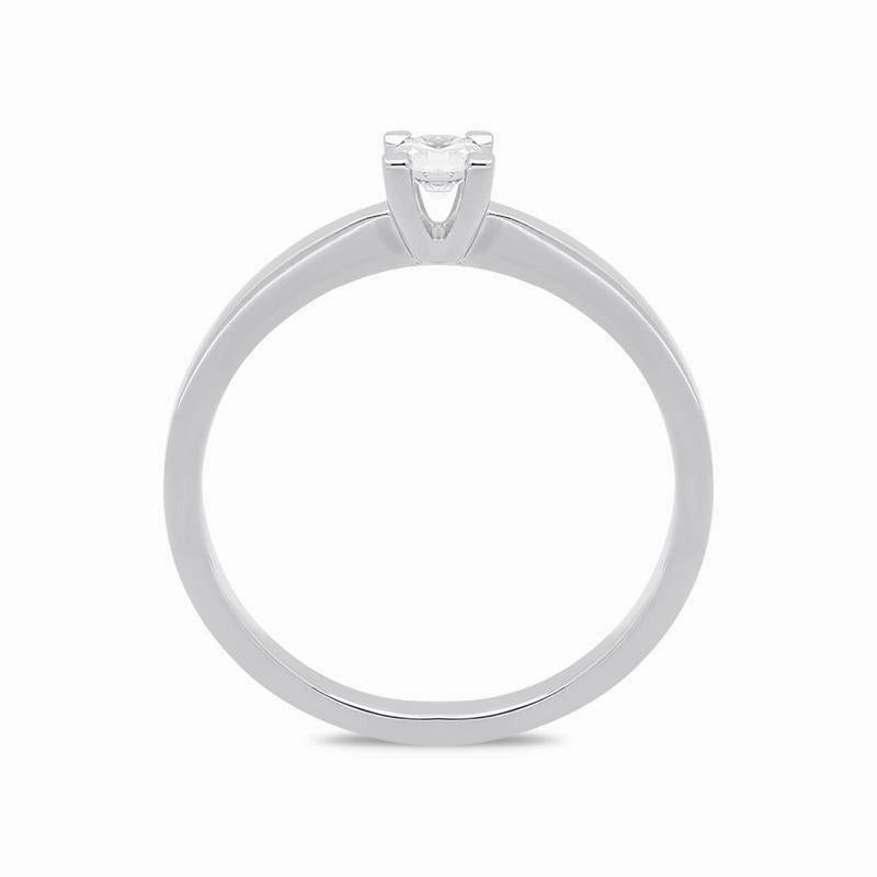 18ct White Gold 0.16ct Brilliant Cut Diamond Solitaire Ring