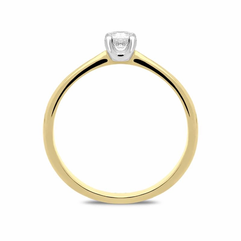 18ct Yellow Gold 0.22ct Diamond Brilliant Cut Solitaire Ring