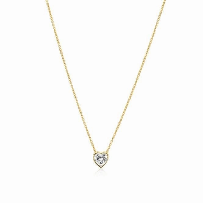 18k Gold Plated Amorino Necklace SJ-N2492-CZ-YG