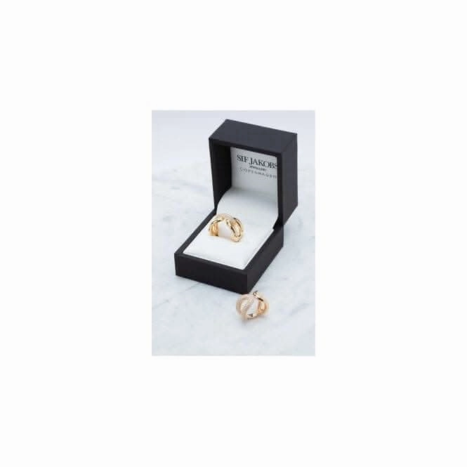 18k Gold Plated Capri Tre Ring SJ-R62016-CZ-SG
