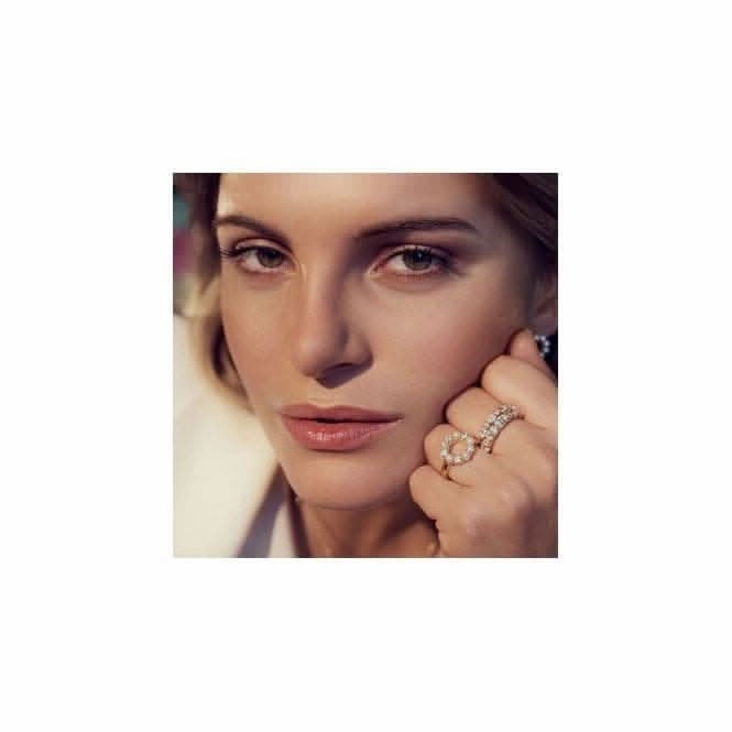 18k gold plated Ellera Ovale Ring SJ-R2416-CZ-YG