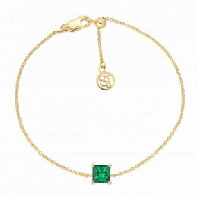 18k Gold Plated Ellera Quadrato Bracelet SJ-B42274-GCZ-YG