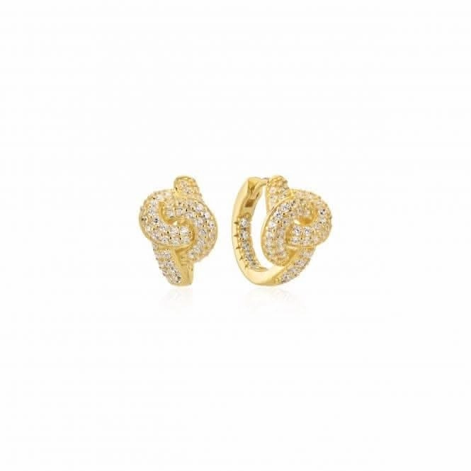 18k Gold Plated Imperia Creolo Earrings SJ-E10752-CZ-YG