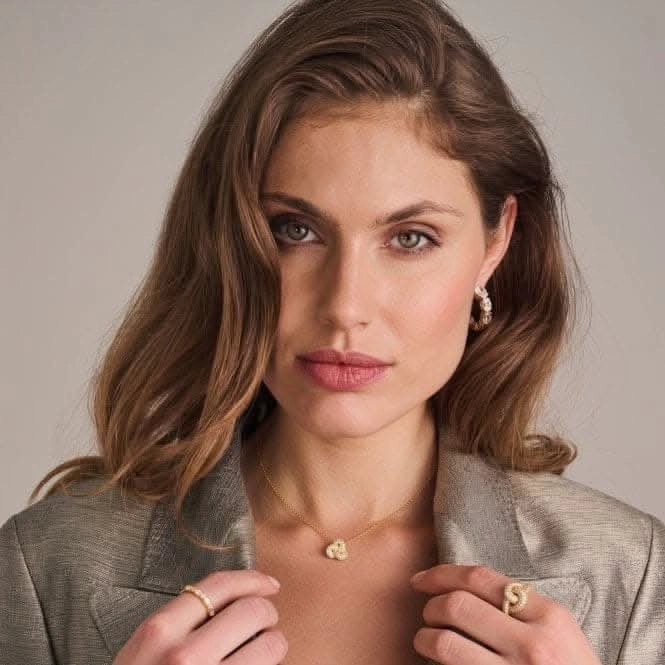18k gold plated Imperia Necklace SJ-N10752-CZ-YG