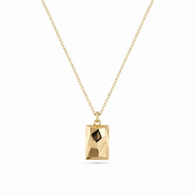 18K Gold Plated Roccia Rettangolo Necklace SJ-P2728-YG