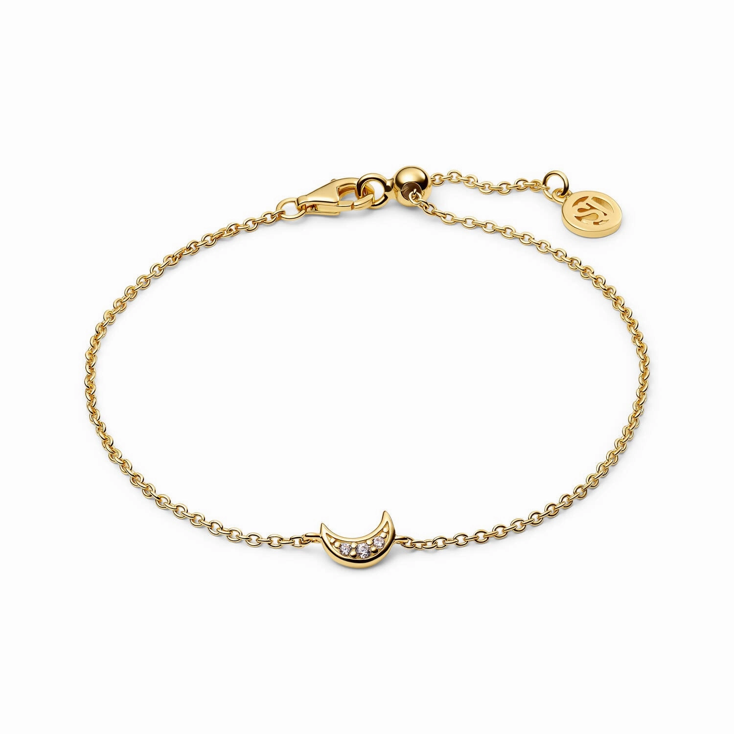 18K Gold Plated White Zirconia Luna Bracelet SJ-B2707-CZ-YG