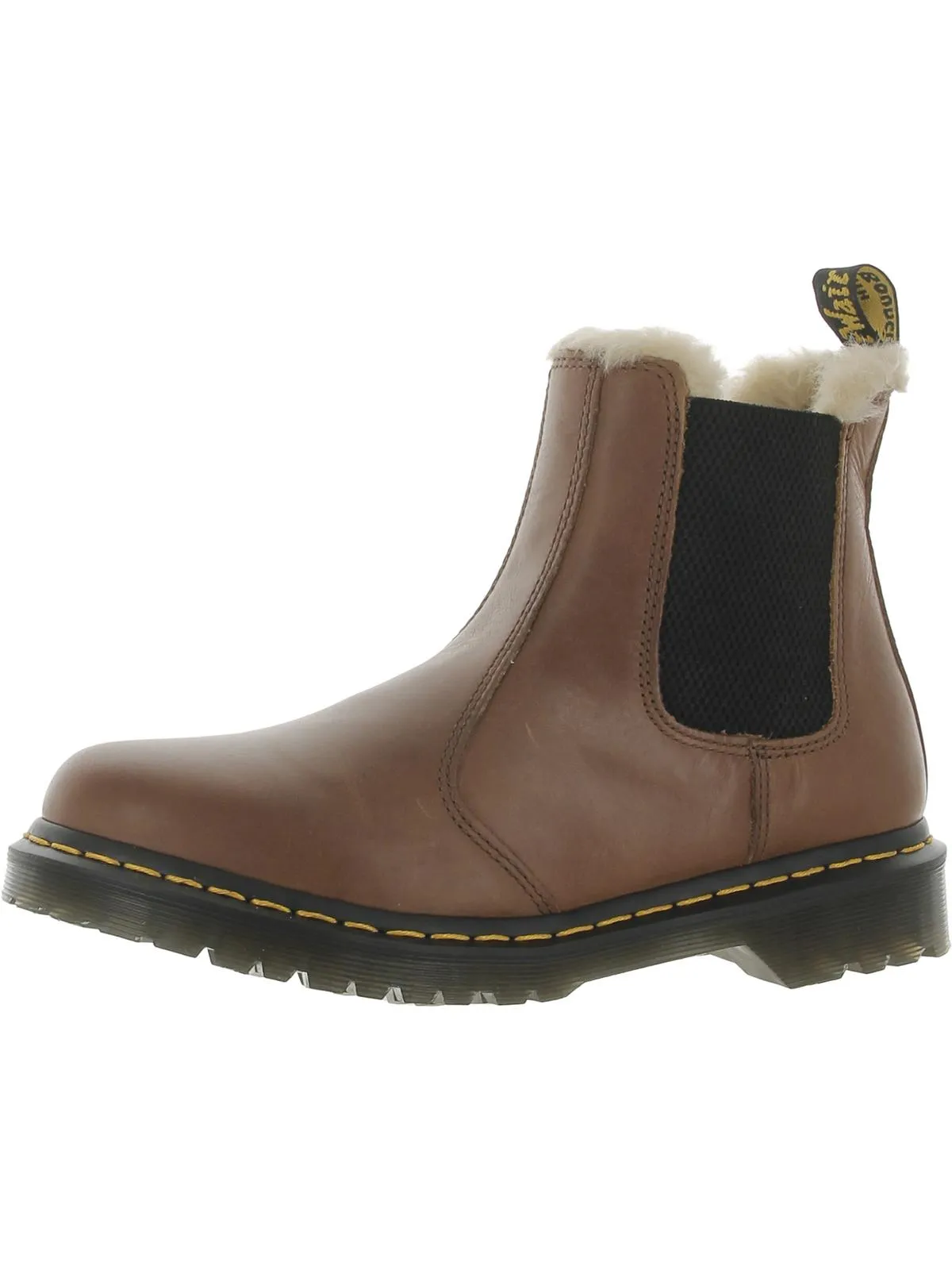 2976 Leonore Womens Pull On Faux Fur Chelsea Boots