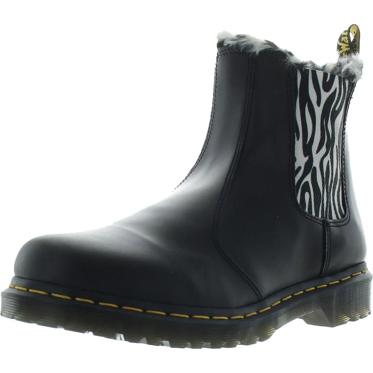 2976 Leonore Womens Pull On Faux Fur Chelsea Boots