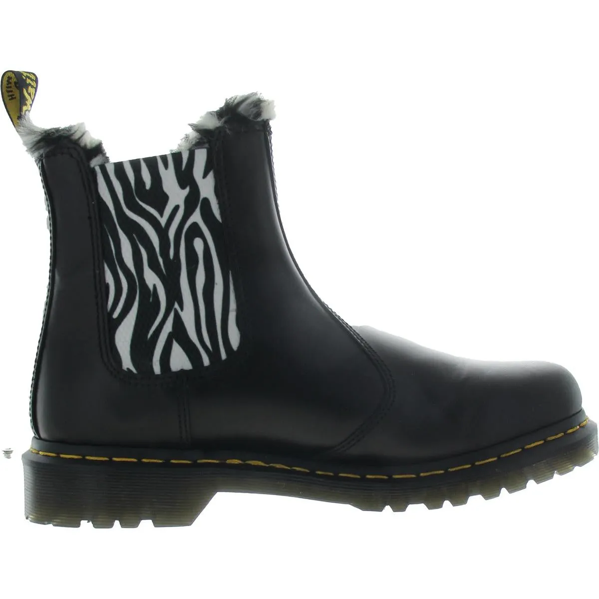 2976 Leonore Womens Pull On Faux Fur Chelsea Boots