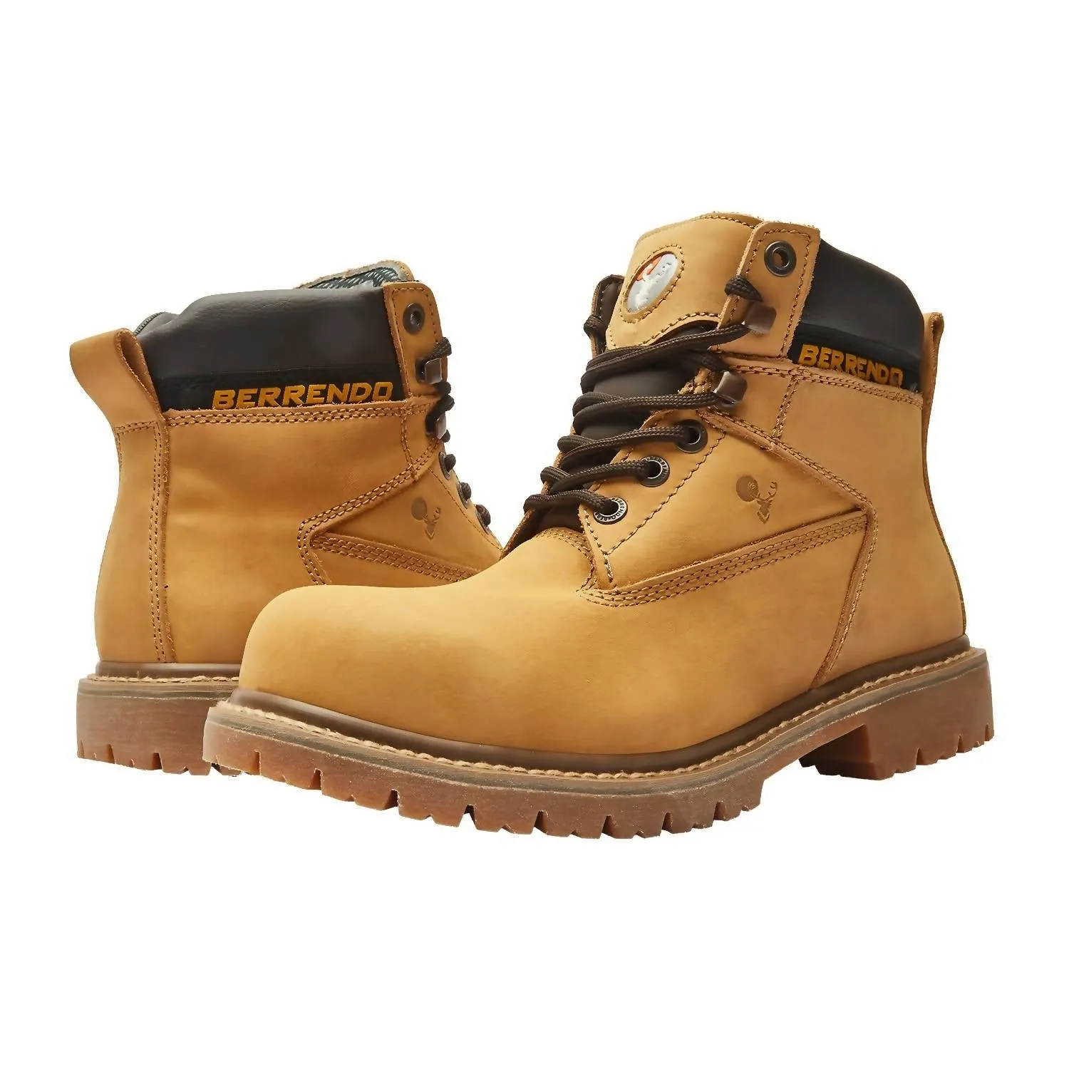 6 Steel Toe Work Boots In Honey
