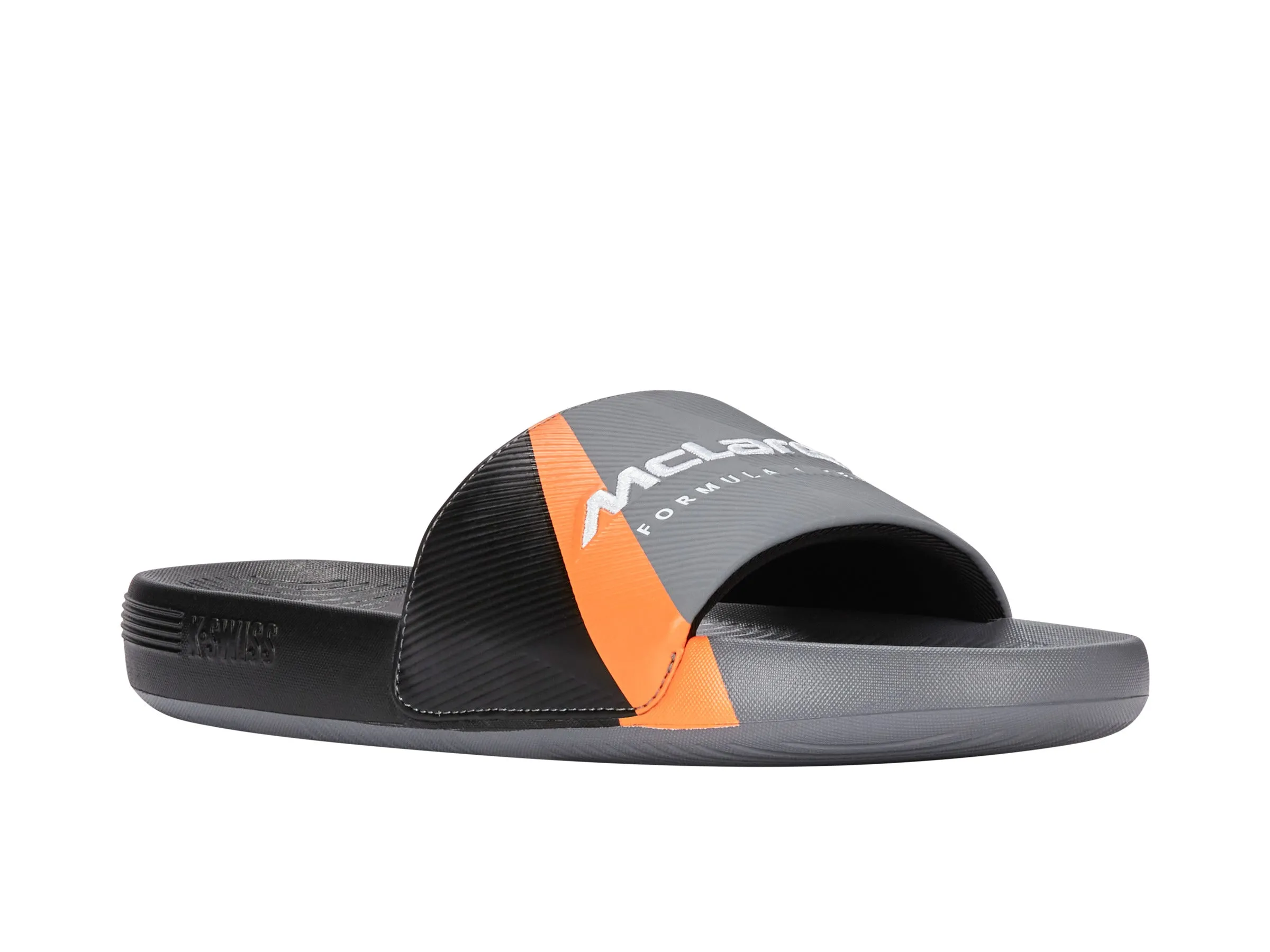 94422-090-M | SLIDE SANDAL X MCLAREN F1 TEAM | ANTHRACITE/BLACK/PAPAYA