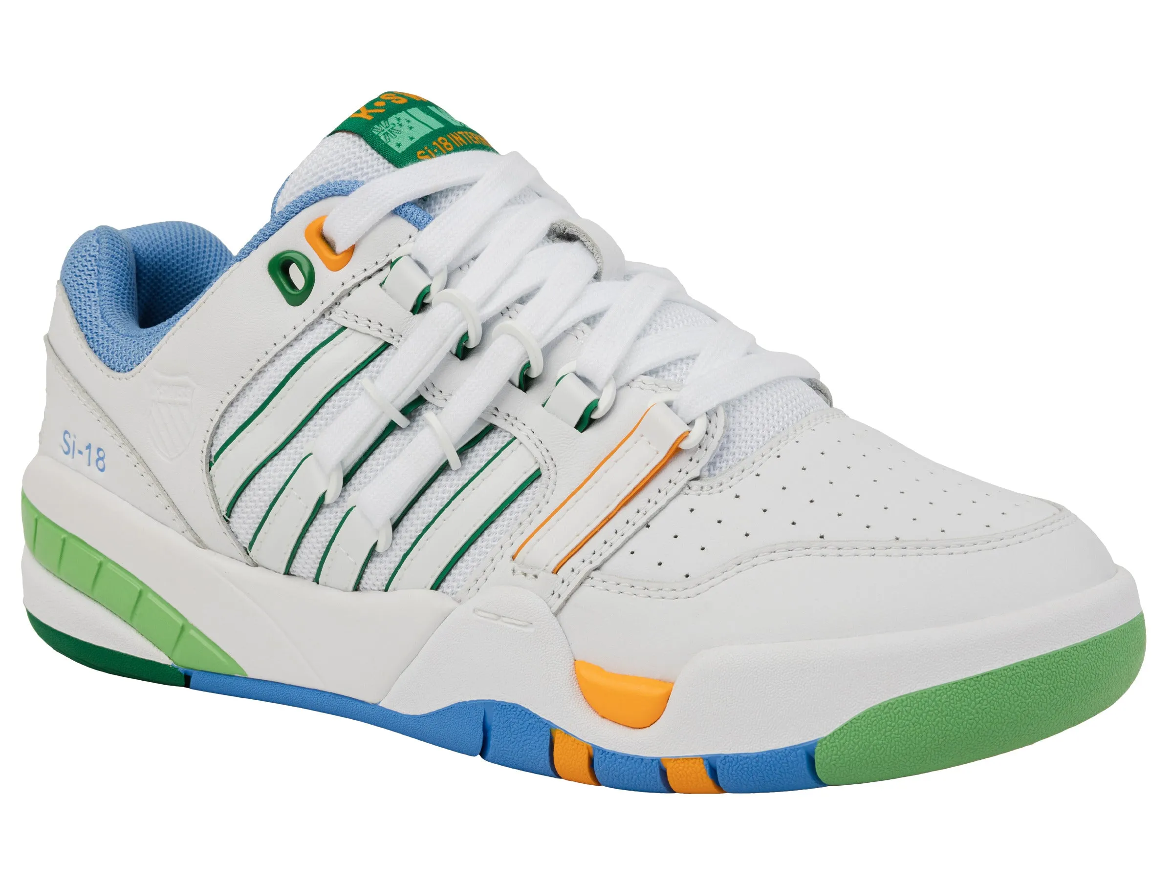 99280-114-M | SI-18 | WHITE/LITTLE BOY BLUE/BRIGHT MARIGOLD/GREEN TABOUR
