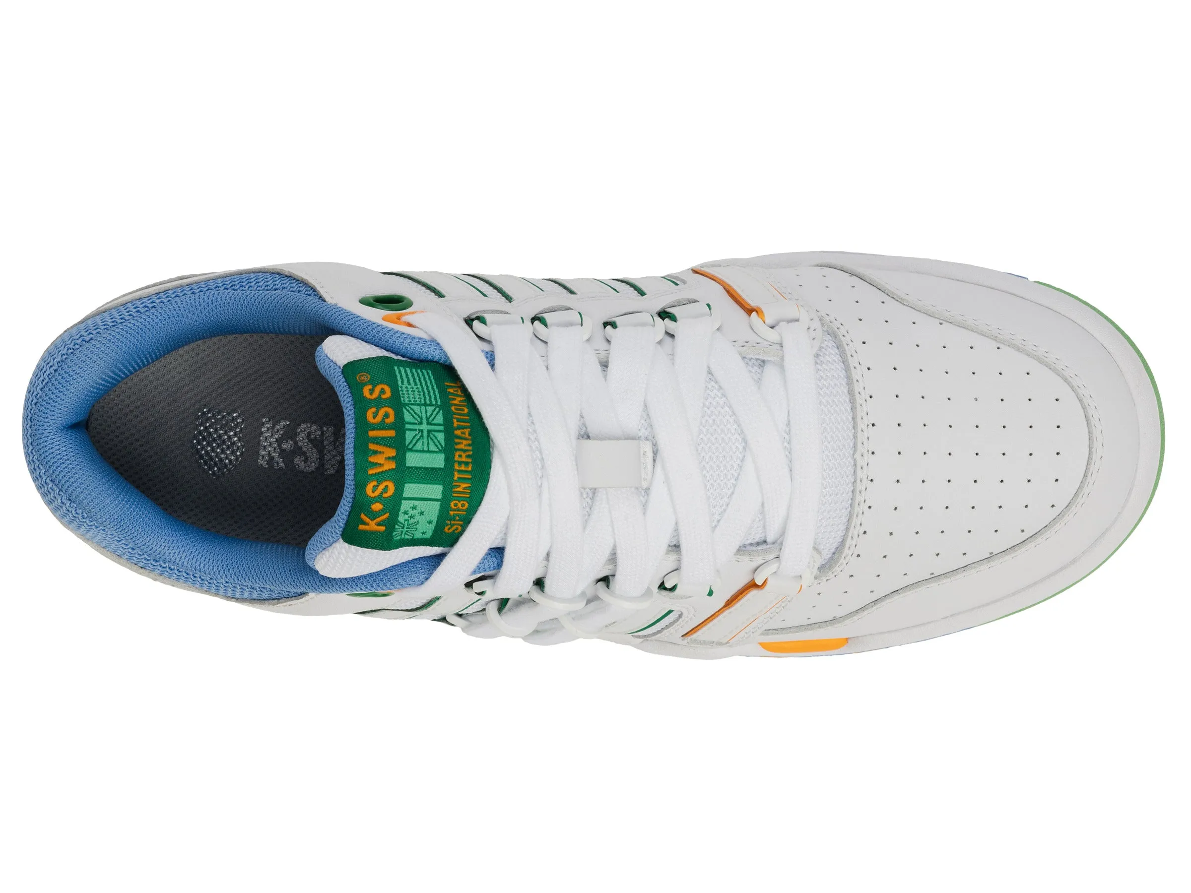 99280-114-M | SI-18 | WHITE/LITTLE BOY BLUE/BRIGHT MARIGOLD/GREEN TABOUR