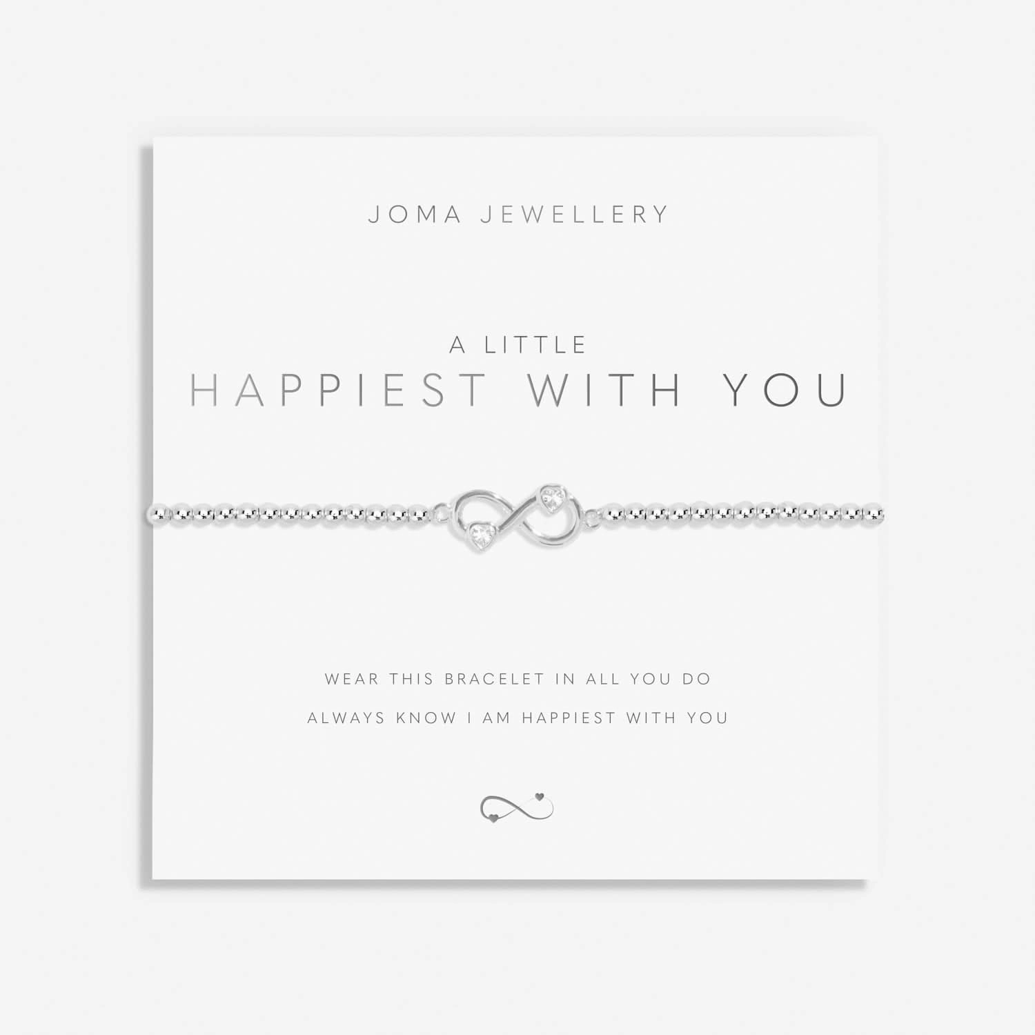 A Little Happiest With You Silver Plated Bracelet 8156