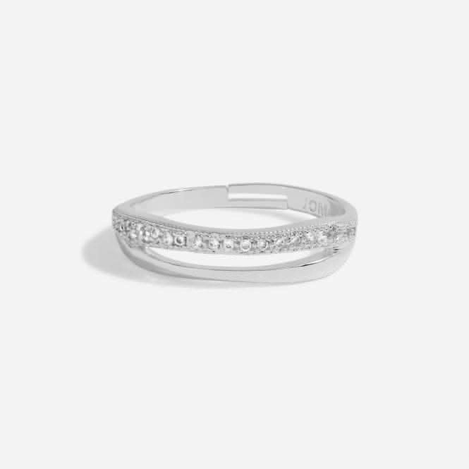 Afterglow Silver Double Adjustable Size M Ring 6314