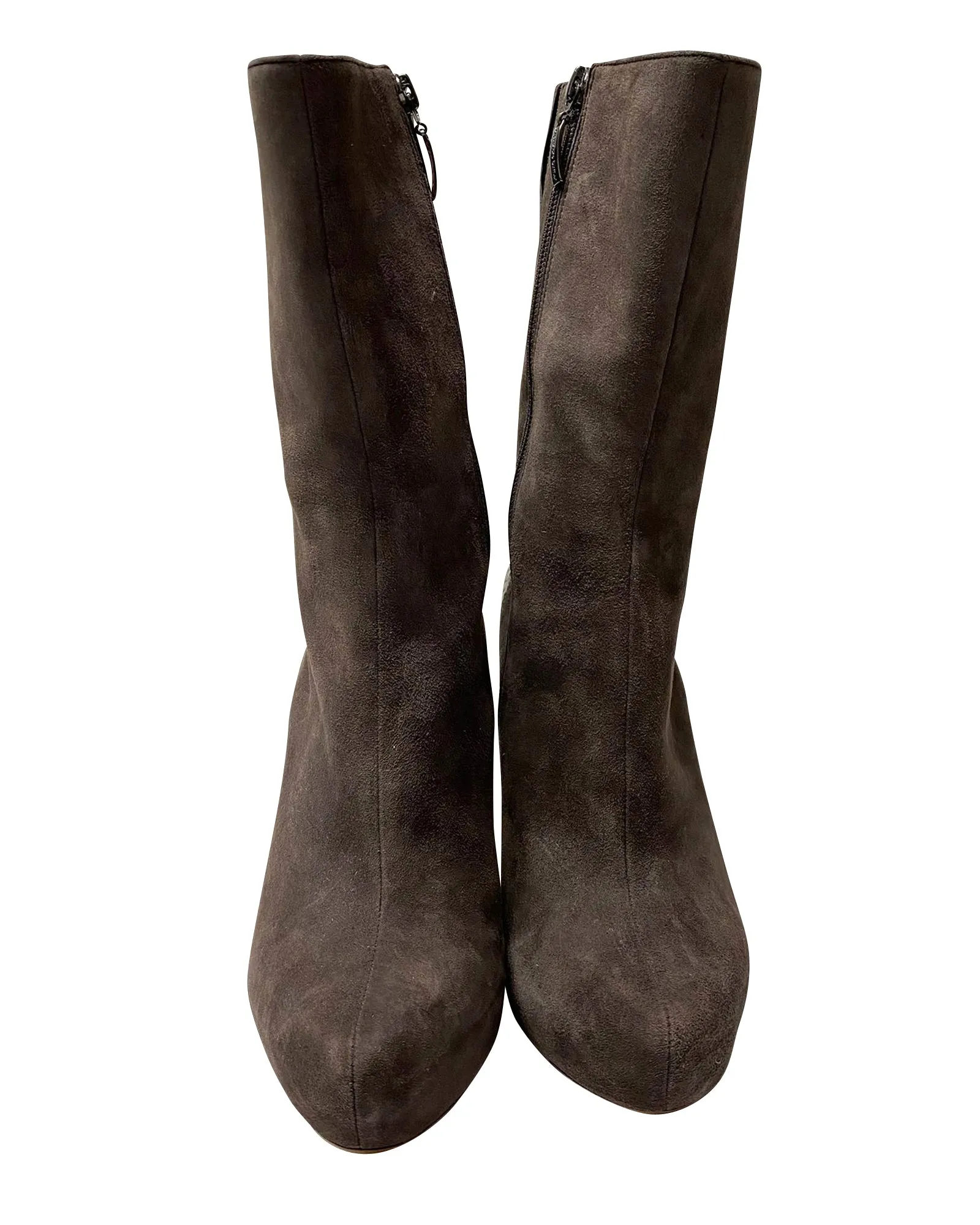 Alexandre Birman Sock Boots in Brown Suede