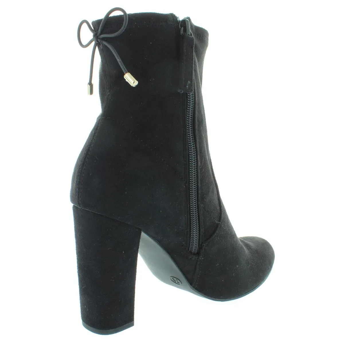 Ali Womens Solid Back Tie Ankle Boots