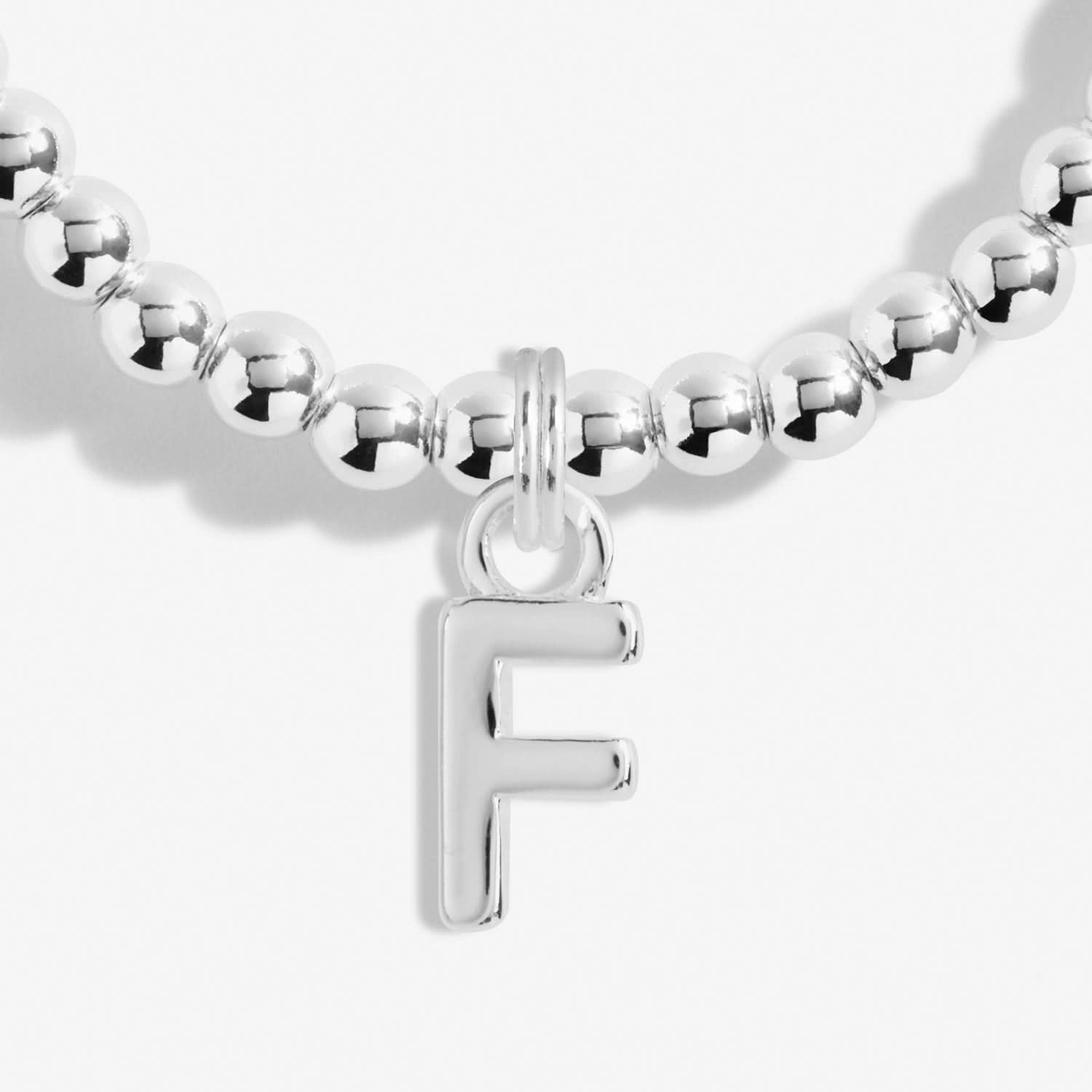 Alphabet A Little F Silver Plated Bracelet 7747