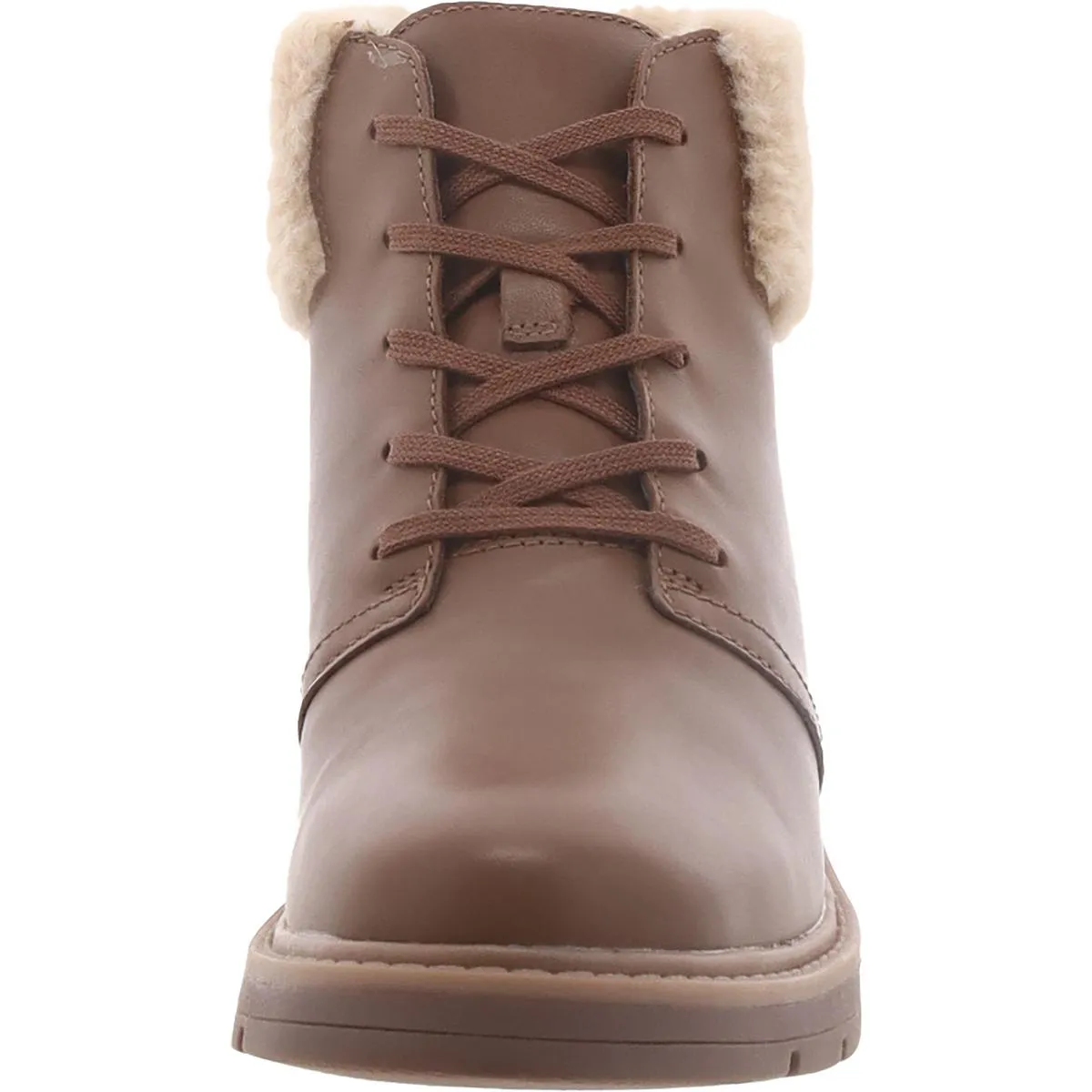 Andie Go Womens Leather Lace Up Ankle Boots