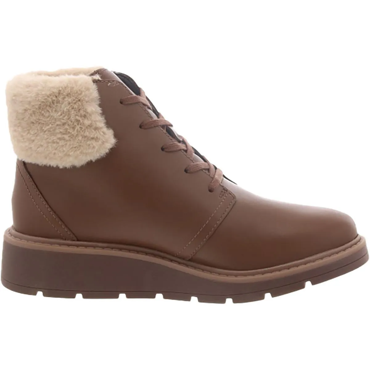 Andie Go Womens Leather Lace Up Ankle Boots