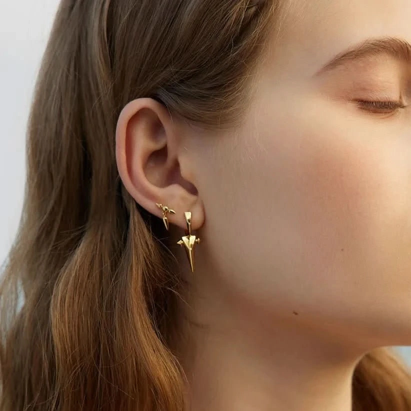 Ania Haie Gold Point Huggie Hoop Earrings E053-07G