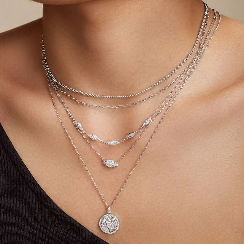 Ania Haie Silver Pave Sparkle Necklace N061-03H