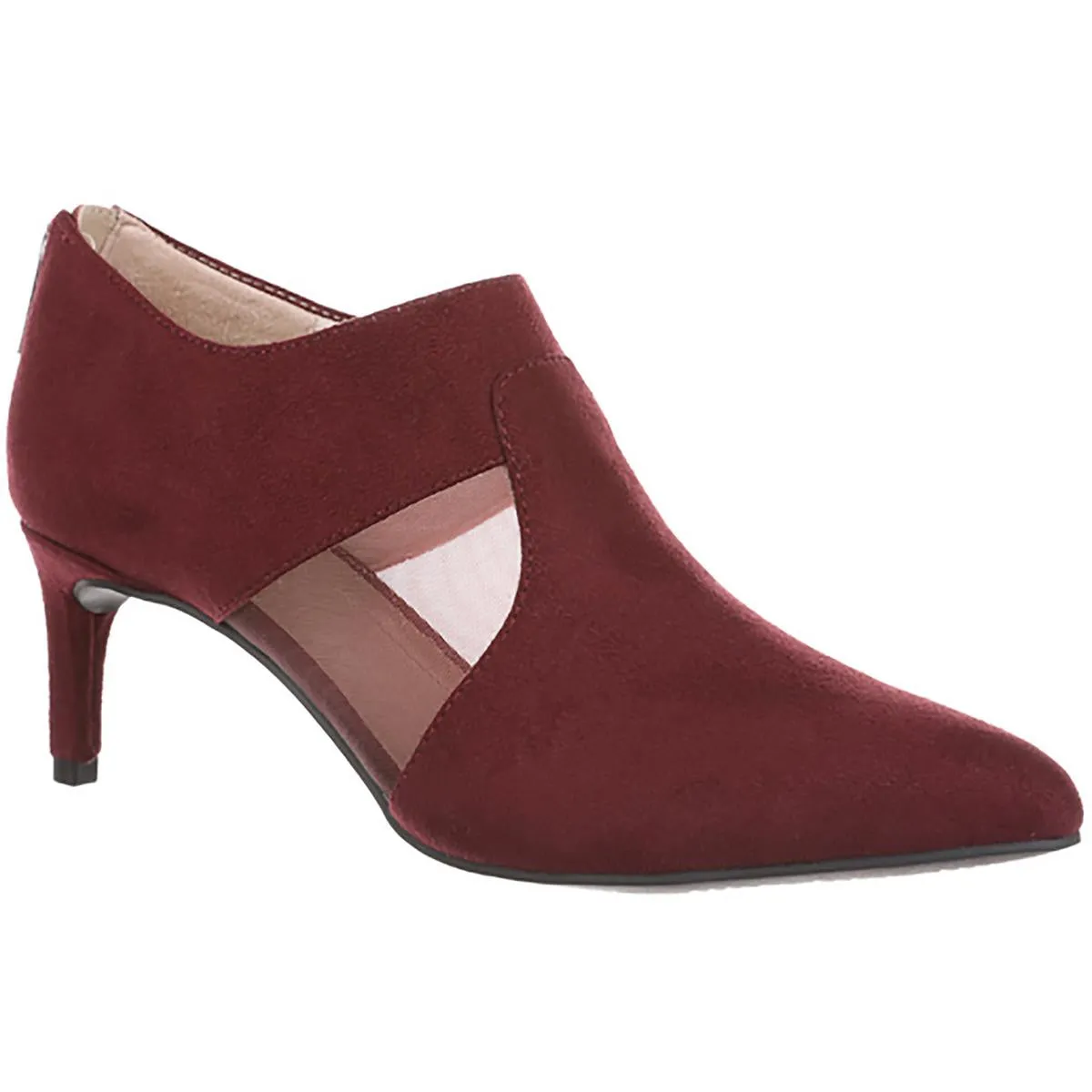 Annette Womens Zipper Faux Suede Shooties