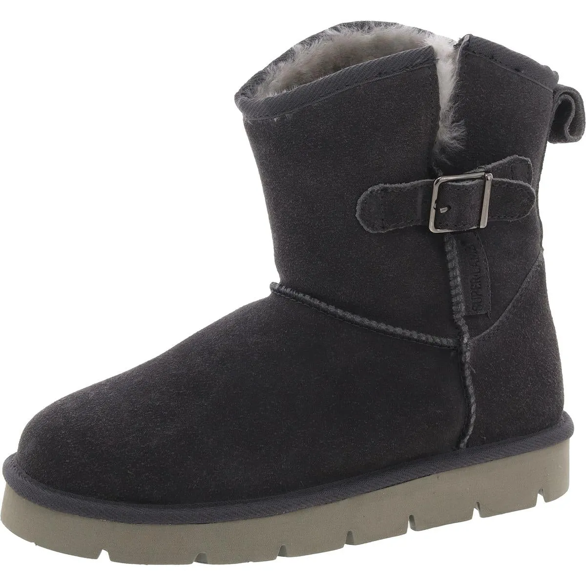 Argali Buckle Womens Suede Cold Weather Shearling Boots