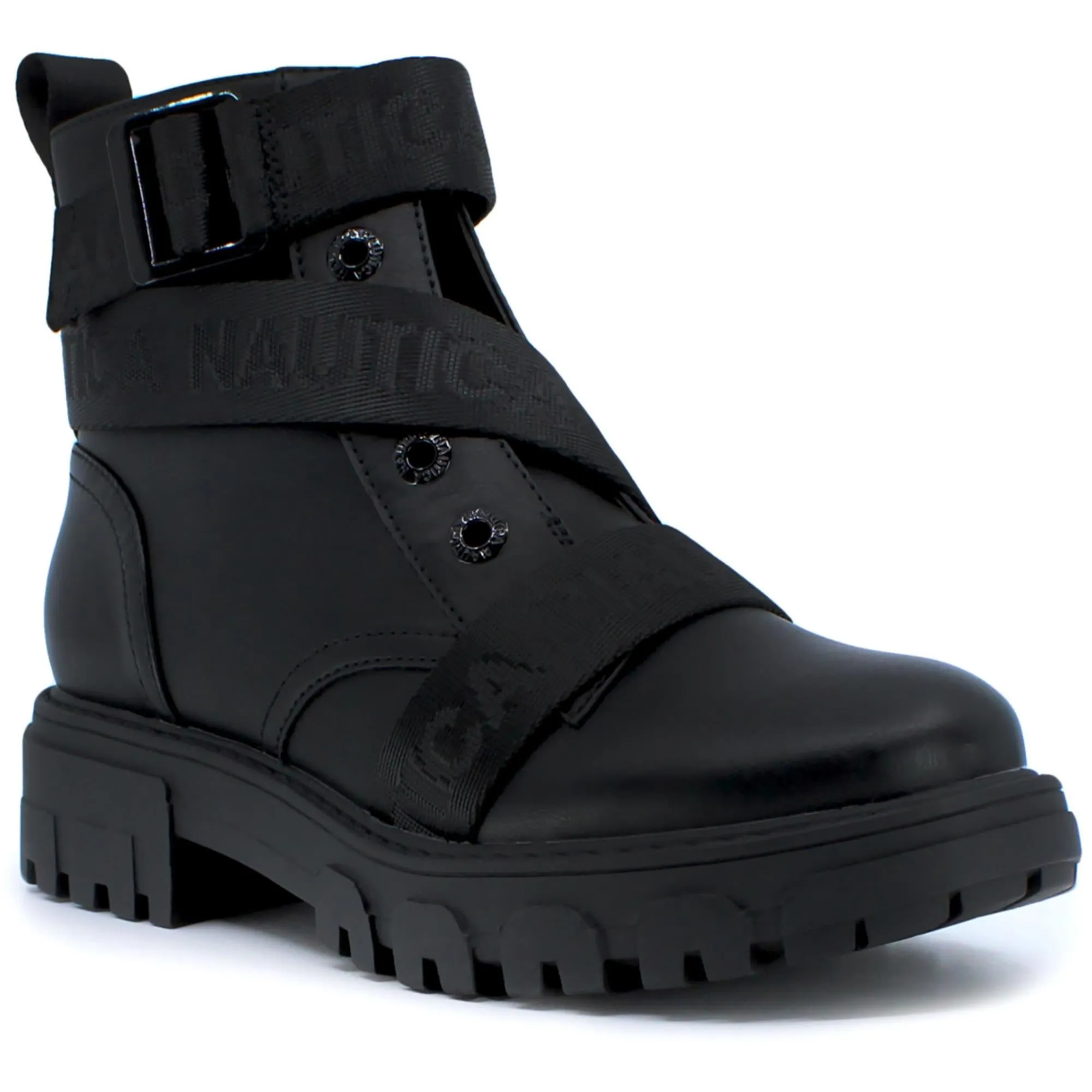 Arlette Womens Laceless Faux Leather Ankle Boots