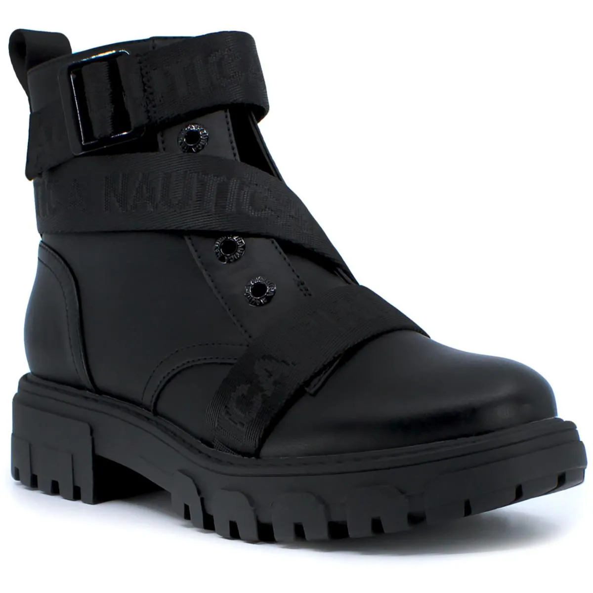 Arlette Womens Laceless Faux Leather Ankle Boots