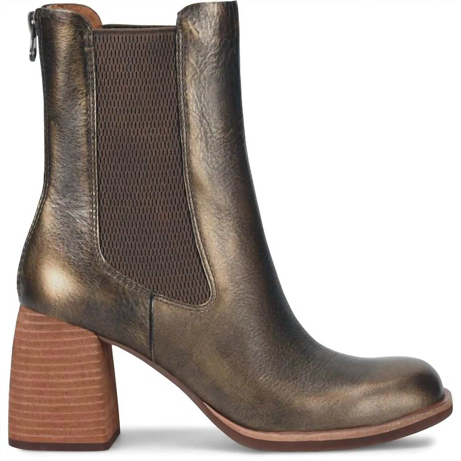 Arline Chelsea Boot In Metallic Bronze