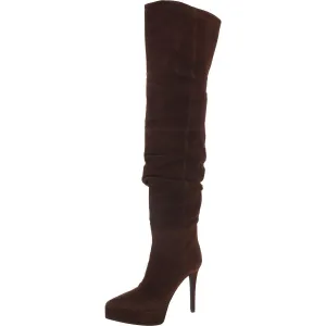 Ashley Womens Suede Platform Over-The-Knee Boots