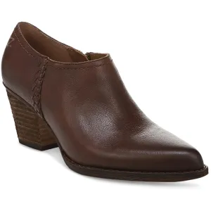 Ava Womens Leather Heels Shooties