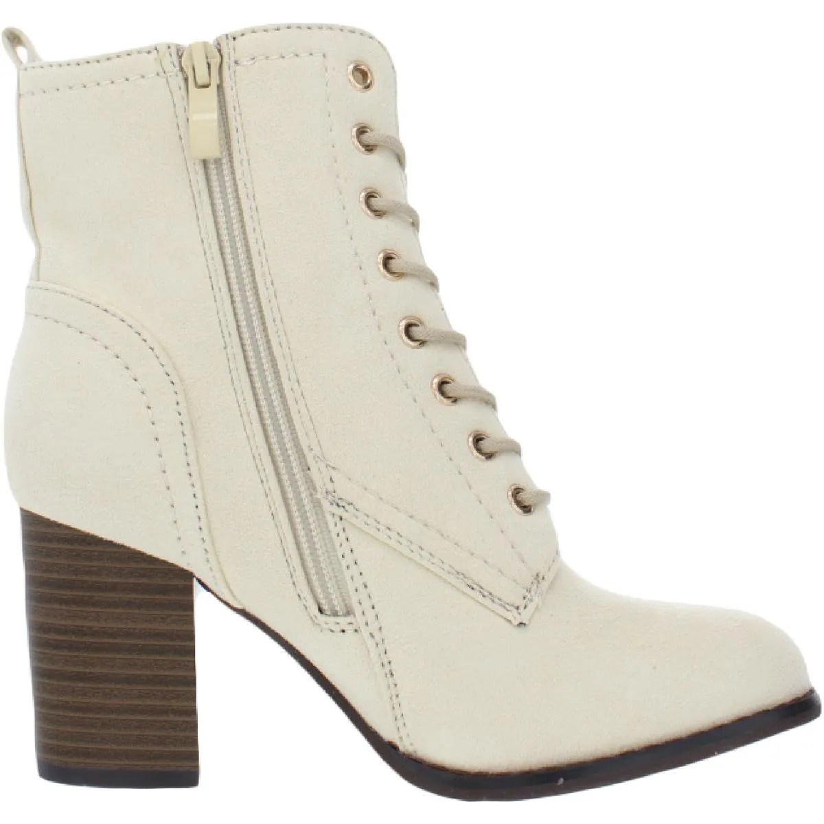 Baylor Womens Faux-Suede Lace-Up Ankle Boots