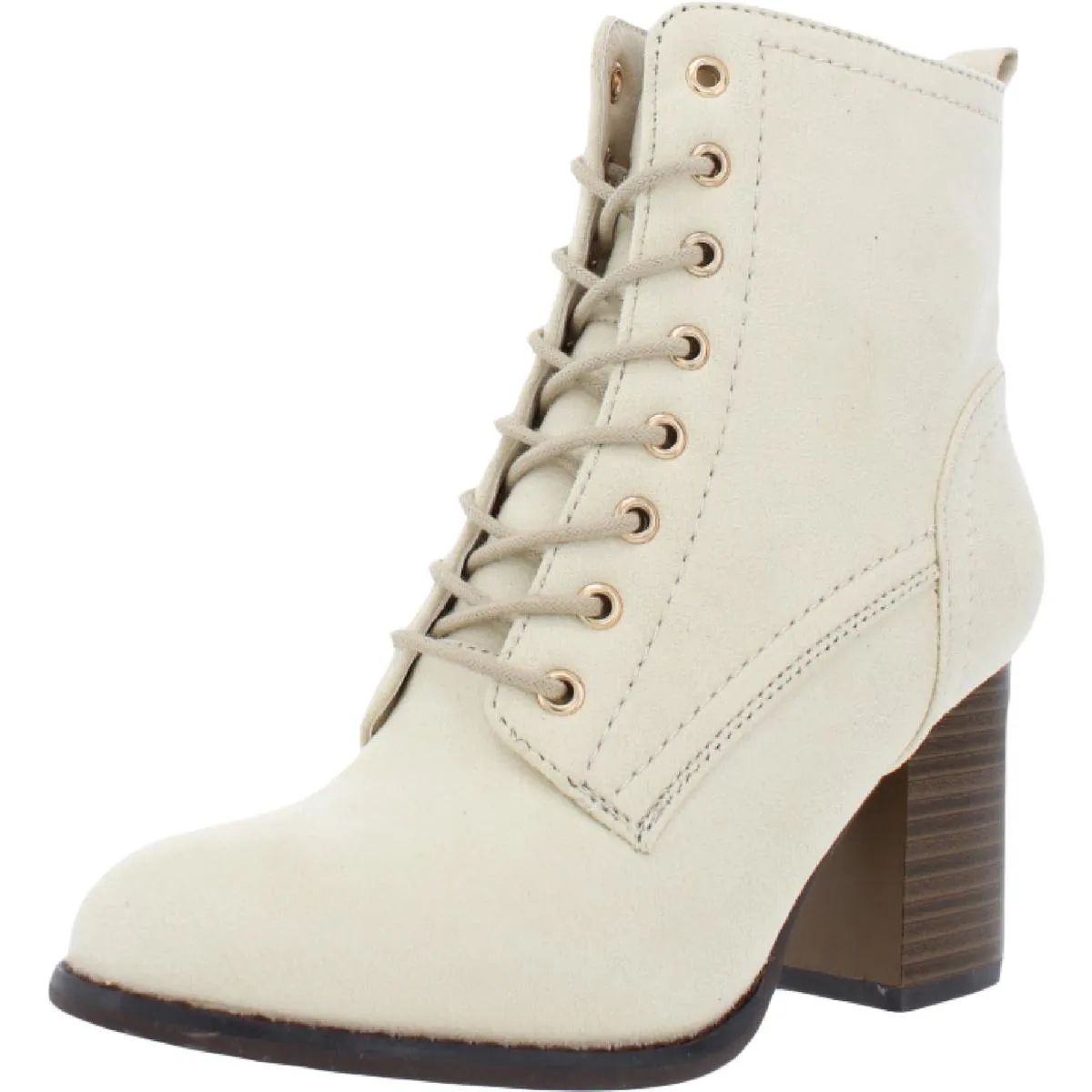 Baylor Womens Faux-Suede Lace-Up Ankle Boots