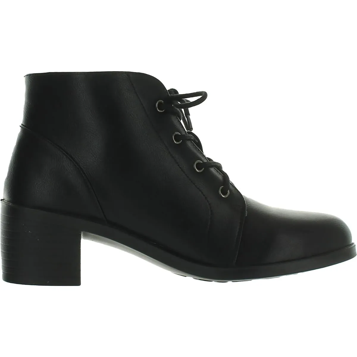 Becker Womens Faux Leather Ankle Booties