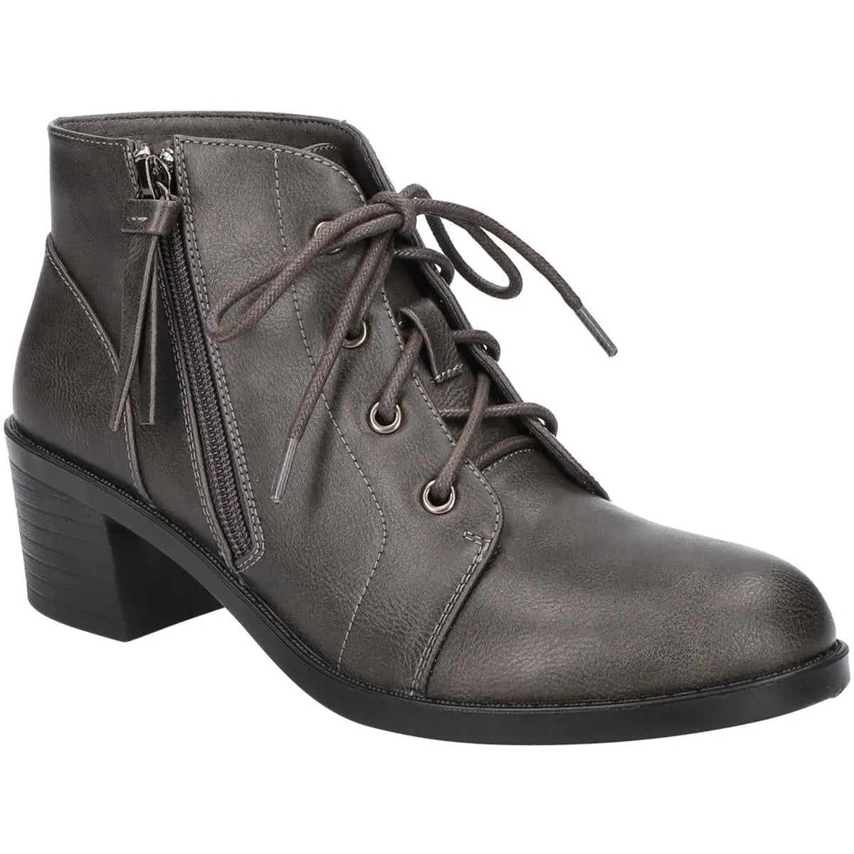 Becker Womens Faux Leather Ankle Booties