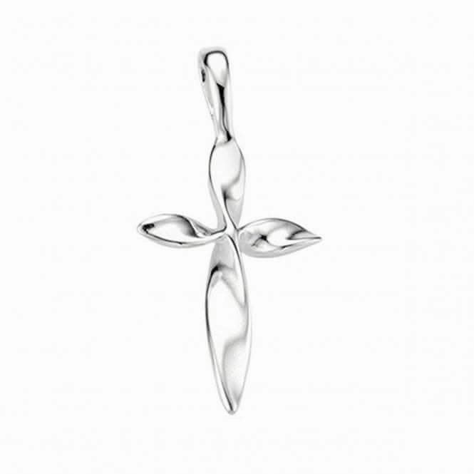 Beginnings Sterling Silver Twisted Cross Pendant P2887