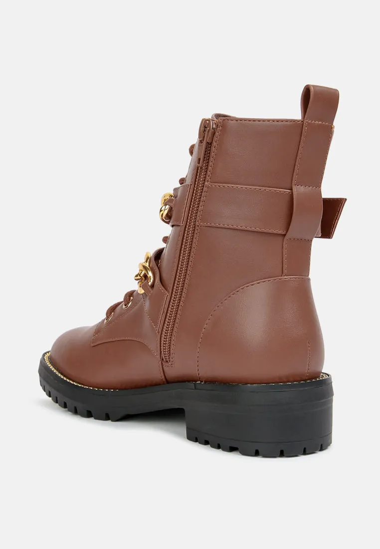 billy metal chain embellished biker boots