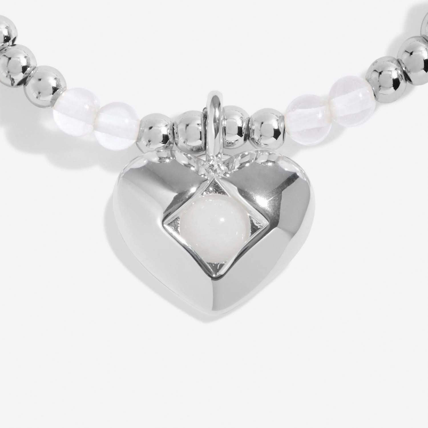 Birthstone A Little April Rock Crystal Silver Plated Bracelet 8318