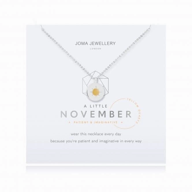 Birthstone a little November Yellow Quartz Necklace 4664