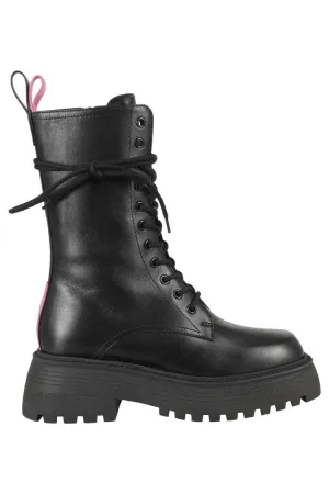 Black Leather Dede 020 Boots