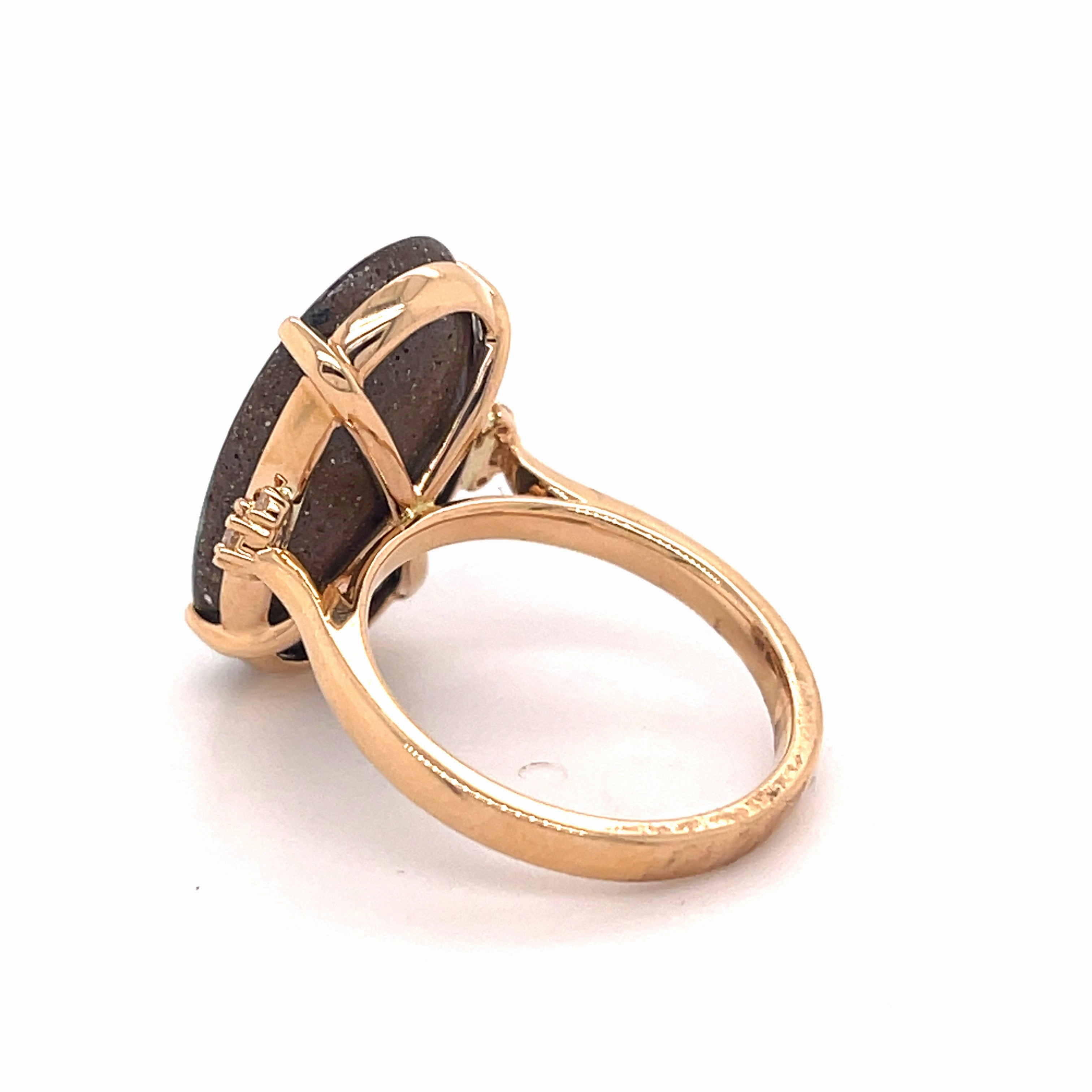Black Fire Opal Ring
