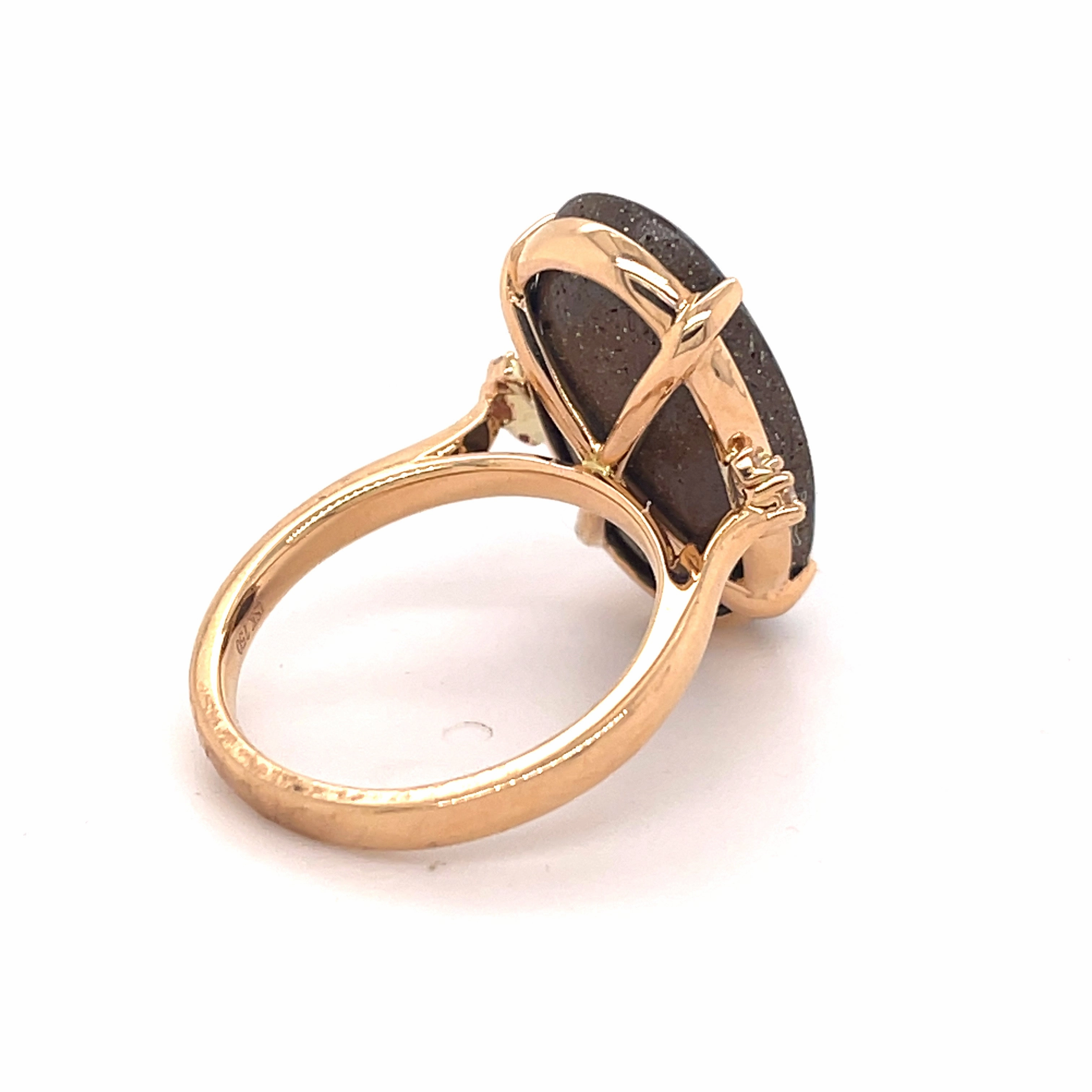 Black Fire Opal Ring